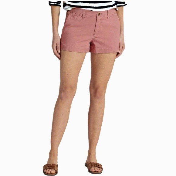 New MARKET & SPRUCE Stitch Fix Women’s Chino Shorts Sz 16 Ash Rose Preppy 3” - Picture 1 of 12